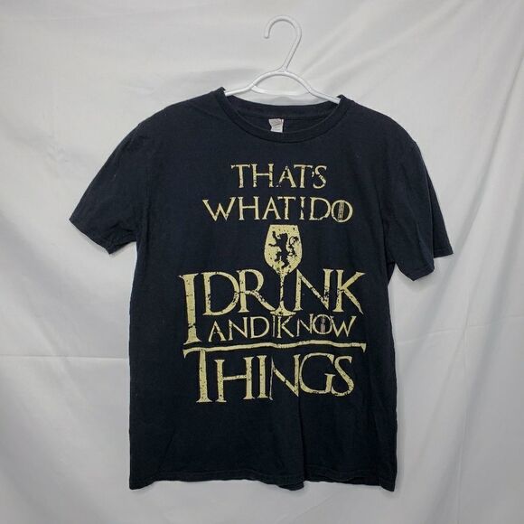 GAME OF THRONES t-shirt I drink and I‎ know things black short sleeve L - Picture 7 of 7